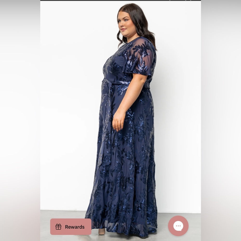 Baltic Born Muse Sequin Navy Blue Maxi Dress